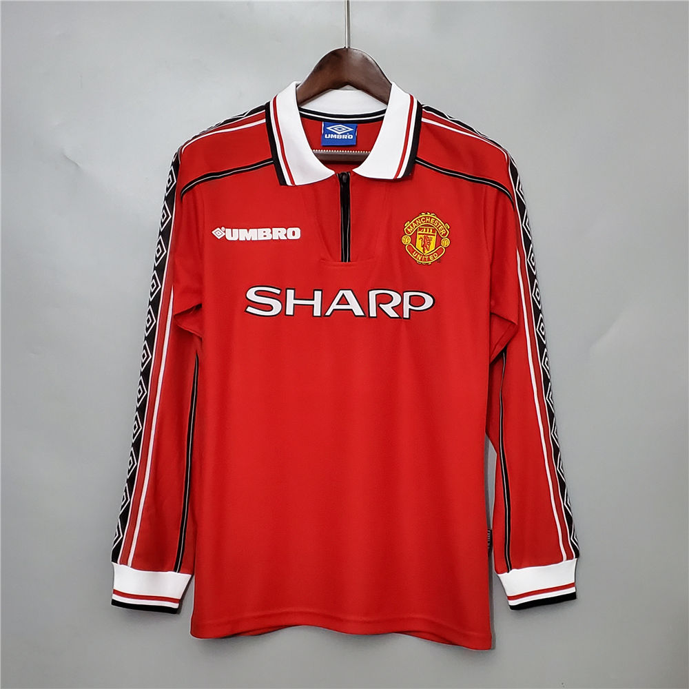 UMBRO MANCHESTER X SHERINGHAM 1998-00 L Home Shirt Jersey Kit Football Vintage 