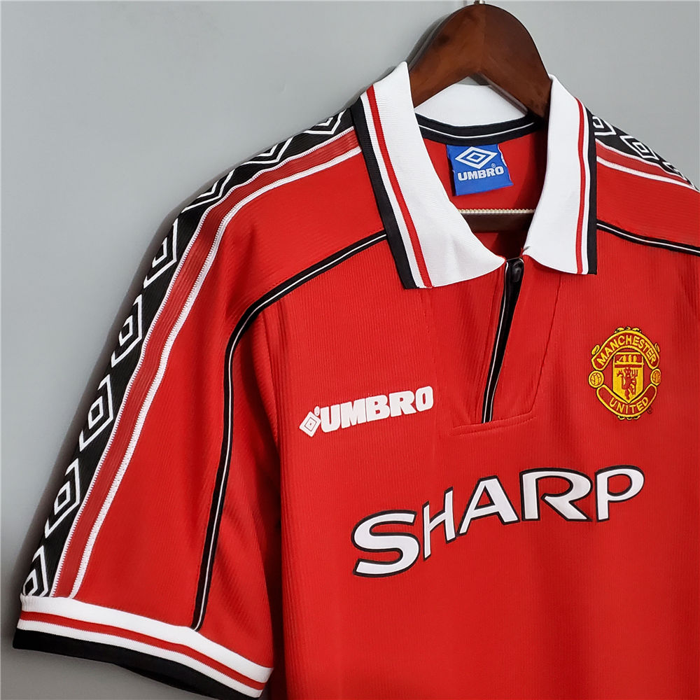 Manchester United Retro Premier League 1998-99 Jersey Beckham Giggs Soccer Shirt 